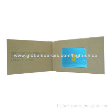 Business Video Card with USB Download Function, Memory Size of 128MB to 2GBNew